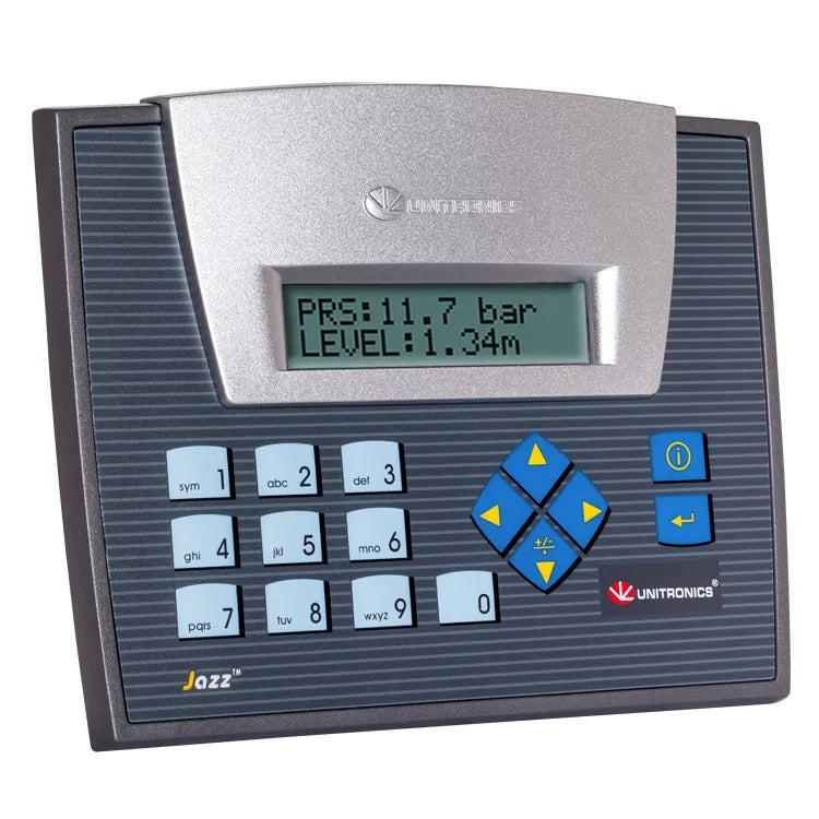 PLC+HMI textual 2 lineasx 16 caracteres+Teclado 6DI (2xHSC), 2D/AI, 2AI 6DO (Rel