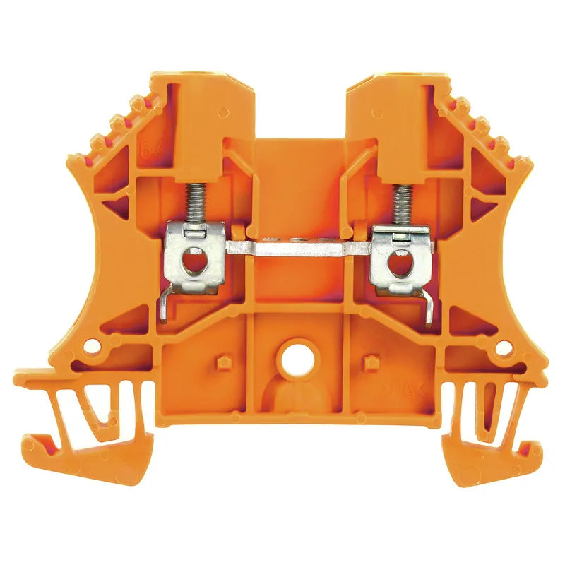WDU 2.5 OR Clema de paso en color naranja 2.5mm² 26-12AWG 24A 800VCA