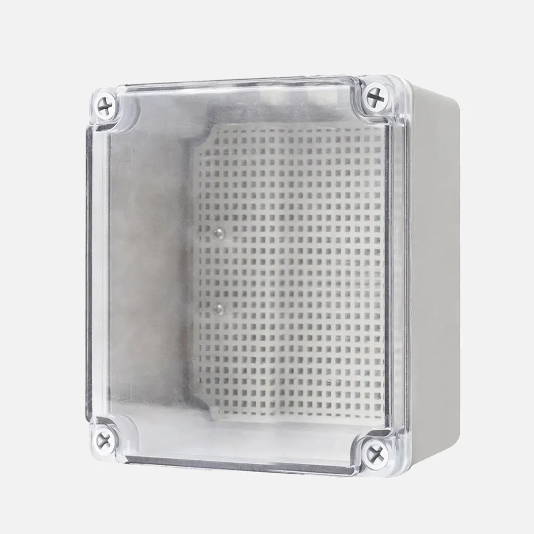 Caja de distribucion sobrep. p. trans. c/plat. 125HX125WX75Dmm Plastic PC IP67