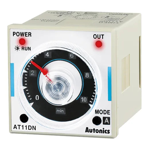 AT11DN-2 Timer análogo Undecal 48Wx48H 0.05s-100hrs 24VCA/CD 2NA2NC