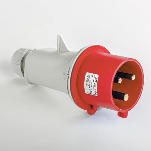 Clavija aérea 32A 2P+T 400VCA 9h Rojo IP44