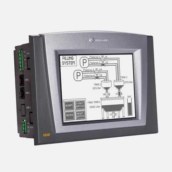 PLC+HMI 5.7” LCD FSTN 320x240px + teclado virtual No incluye I/O 12/24VCD