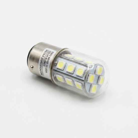 Foco BA15D 12 LEDs  Color Blanco (voltaje según especificación)