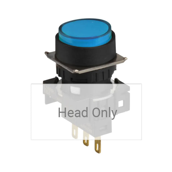 L16RR-EB Indicador Luminoso redondo tipo Luz piloto saliente 16mm azul