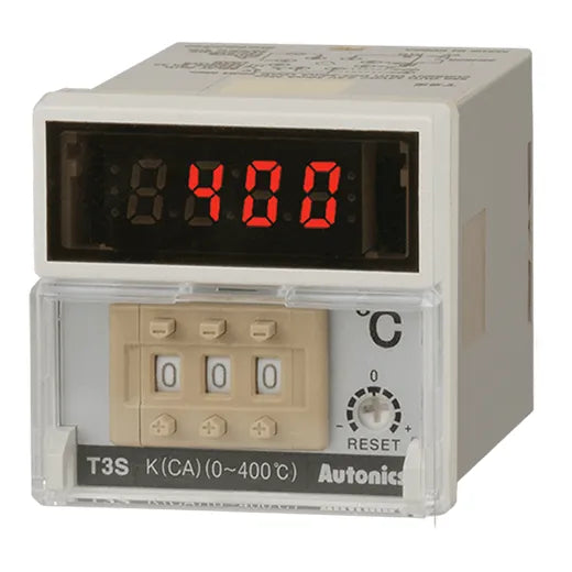 T3S-B4RJ4C-N Control de temp I-rueda 48WX48H 0-400°C tipo-J 100-240VCA Relay