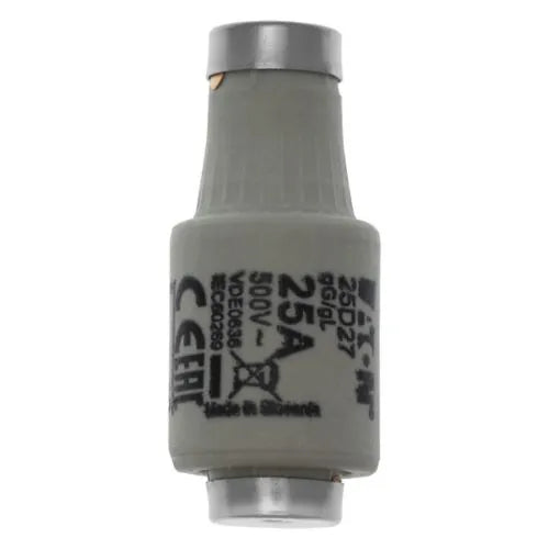 Fusible tipo botella acción retardada clase C gL/gG 25A sin indicador 500V 50kA