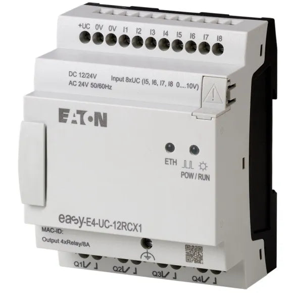 EASY-E4-UC-12RCX1 CPU 8DI(4DI-4AI) 4DO RELÉ 8A 12VDC-24VUC S/DISPLAY C/TECLADO