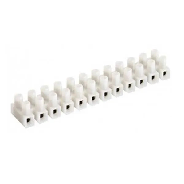 COB312B Regletas de conexión atornillada 12 polos 6-10mm² 10-8AWG 450VCA Blanco