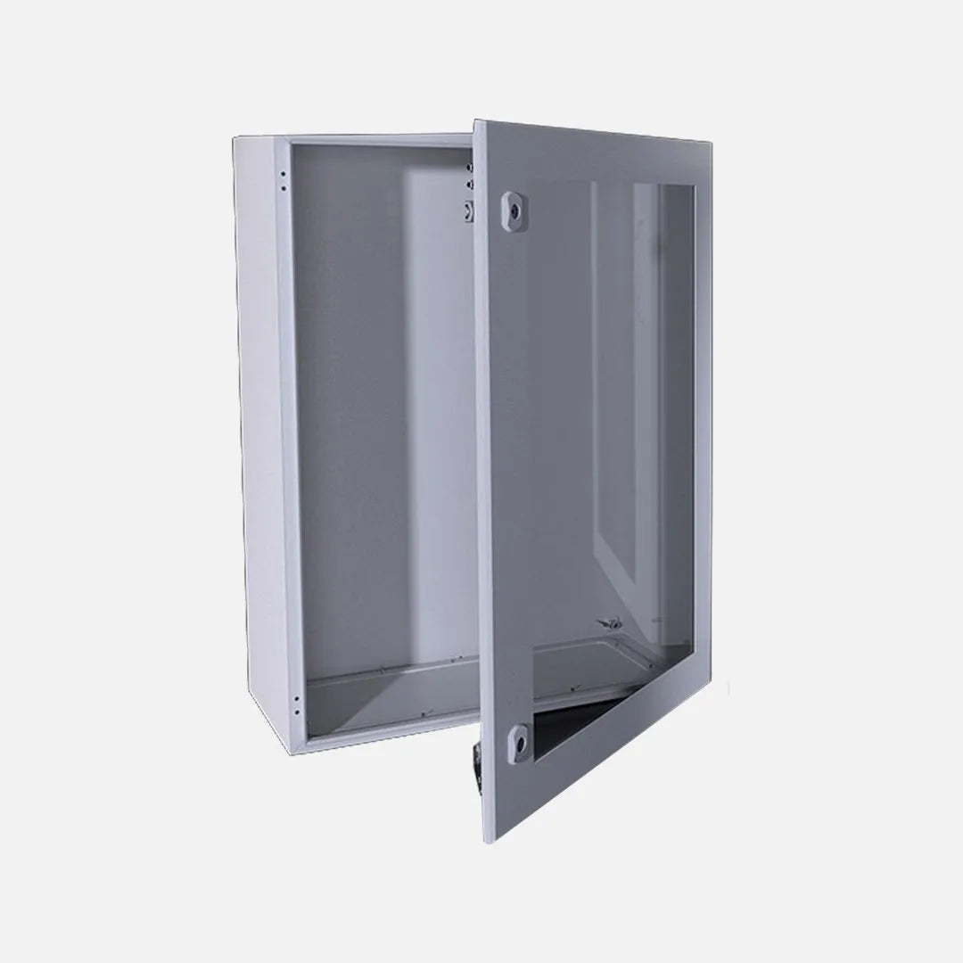 DM Gabinete mural chapa acero 1P/Transparente 500Hx400Wx210Dmm RAL7035 IP66NEMA4