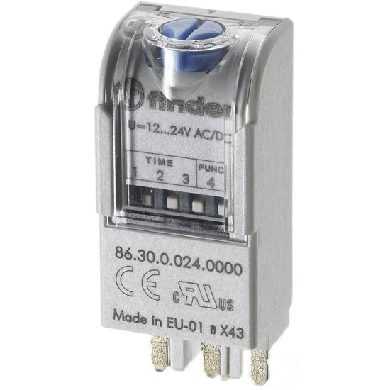 Módulo temporizado bifunción 12-24VAC/DC 0.05s-100hr montaje en zocalo
