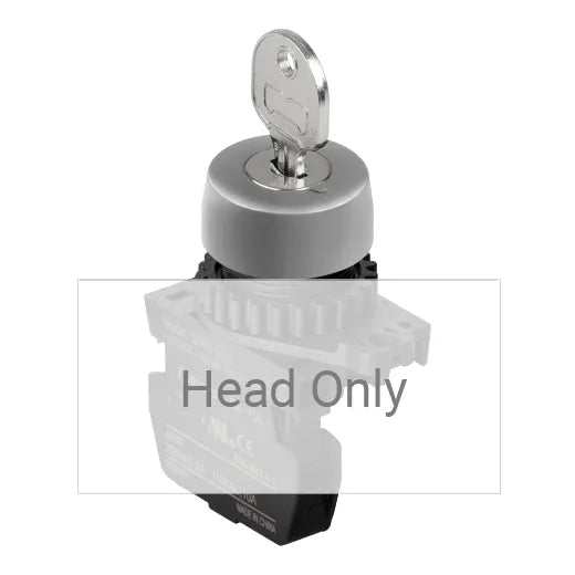 S2KR-2FS Selector de llave 2 posiciones 22mm mantenido Color plata