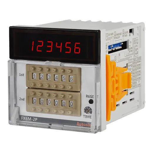 FX6M-2P4 Contador/Timer 6dígitos 72WX36H 2NA2NC + 2xNPN 100-240VCA IP20
