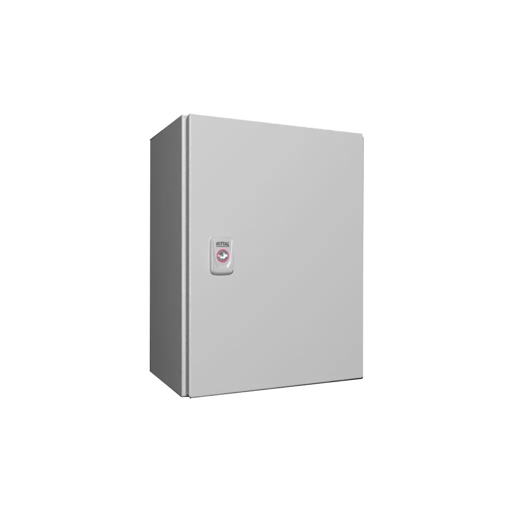 AX Gabinete mural de chapa de acero 1P 400Hx300Wx210Dmm RAL7035 IP66 NEMA 4