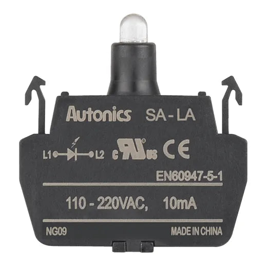 SA-LA Block LED singular 110-240VCA para botonería 22/30mm blanco