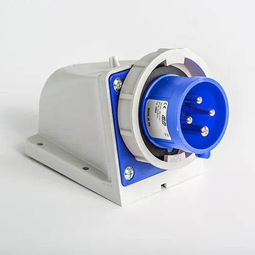 Clavija mural 32A 3P+T 230VCA 9h Azul IP66-IP67
