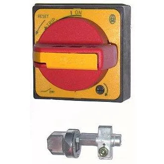 RH-PKZ2 Maneta giratoria montaje en puerta rojo-amarillo para PKZ2