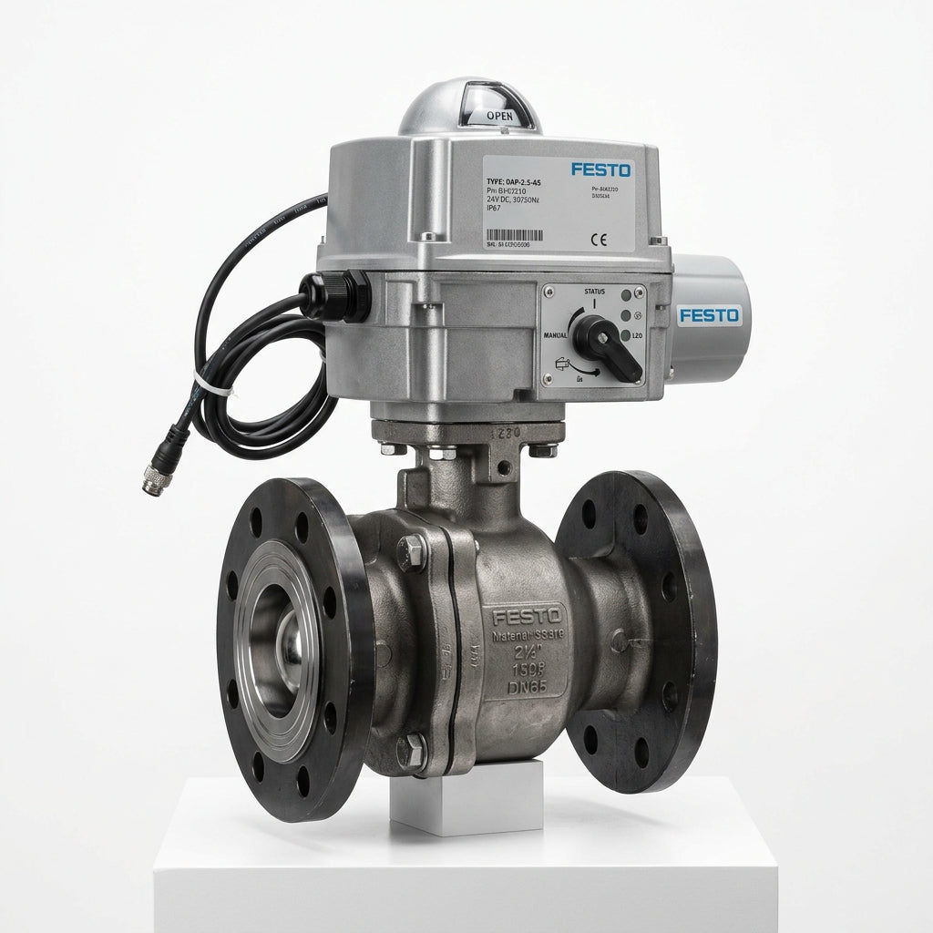 FESTO ENSAMBLE VÁLVULA BOLA 2½” BRIDA ANSI 150# C/ACTUADOR ELECTRICO
