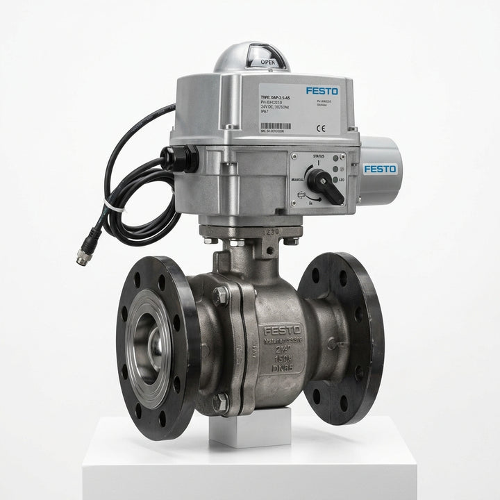 FESTO ENSAMBLE VÁLVULA BOLA 2½” BRIDA ANSI 150# C/ACTUADOR ELECTRICO
