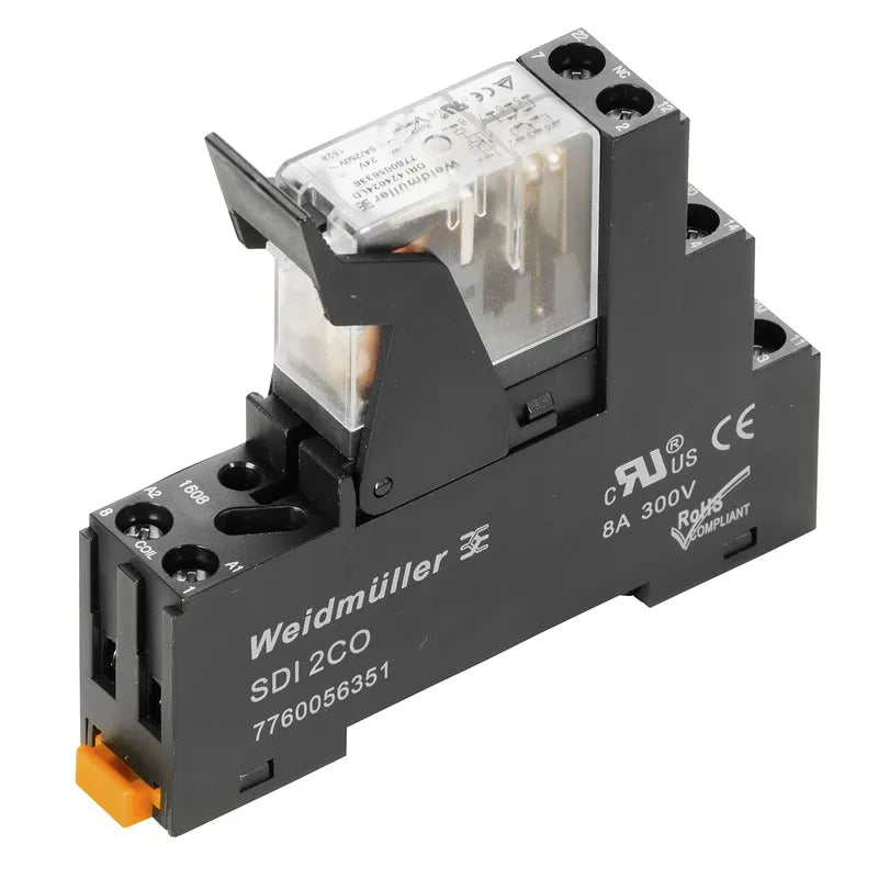 DRIKIT 24VDC 2CO LD Interfaz relé DRI + Base 24VCD 2CO 2NA2NC AgNi 5A 250V