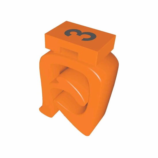 M-FIX O 2.3 OR/SW 3 Señalizador abierto de cable 12-8AWG -3- Naranja 250Pz
