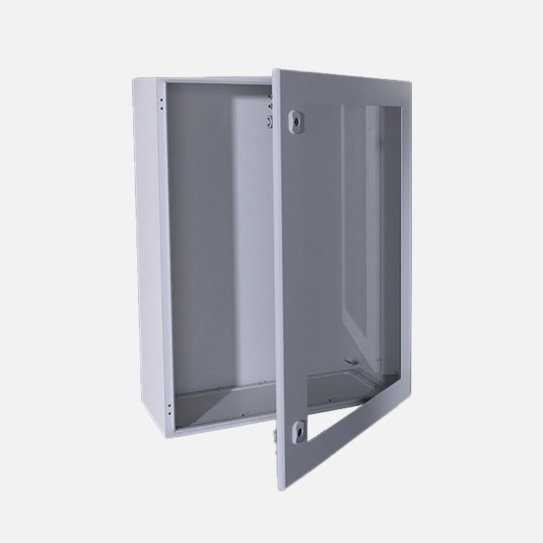 DM Gabinete mural chapa acero 1P/Transparente 800Hx600Wx300Dmm RAL7035 IP66NEMA4