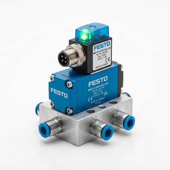 FESTO MDH-3/2-24VDC-M12-LED