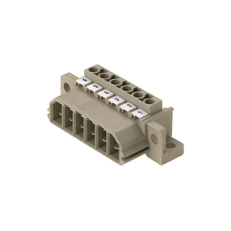 STV S 6 SS Conector macho de potencia para PCB 6P Paso 7mm 180° Gris