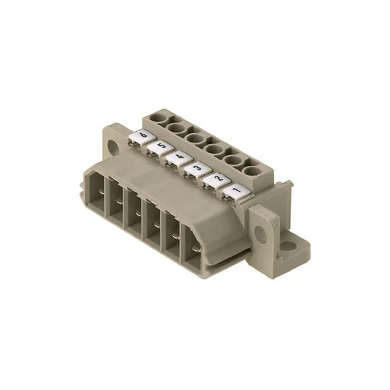 STV S 6 SS Conector macho de potencia para PCB 6P Paso 7mm 180° Gris