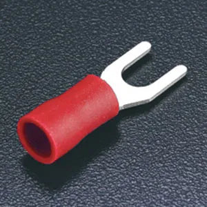 Terminal tipo espada/horquilla aislada 0.5-1.5mm² 22-16AWG M5 3/16″ 100pz Rojo