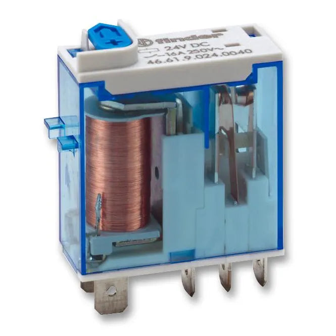 Relevador tipo industrial 5 pines 12VCD 1CO 1NA1NC AgNi 16A 250V