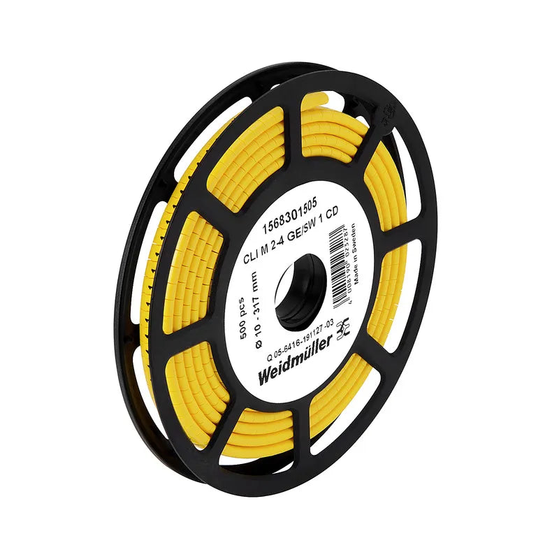 CLI M 2-4 GE/SW V CD Manguitos para soportes identificadores -V- Amarillo 500Pz