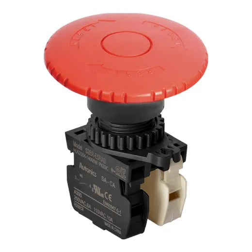 PARO EMERGENCIA 22MM GIRAR/DES 1NA 1 NC