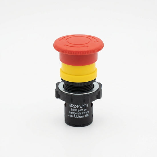 M22-PV/K01 Botón paro de emergencia 22mm Jalar P/Liberar 1NC