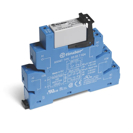 Interfaz modular con relevador EMR 14mm 24VCA/CD 2CO 2NA2NC AgNi 8A 250V