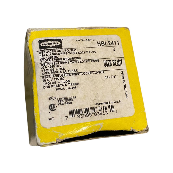 Hubbell HBL2411 enchufe de bloqueo
