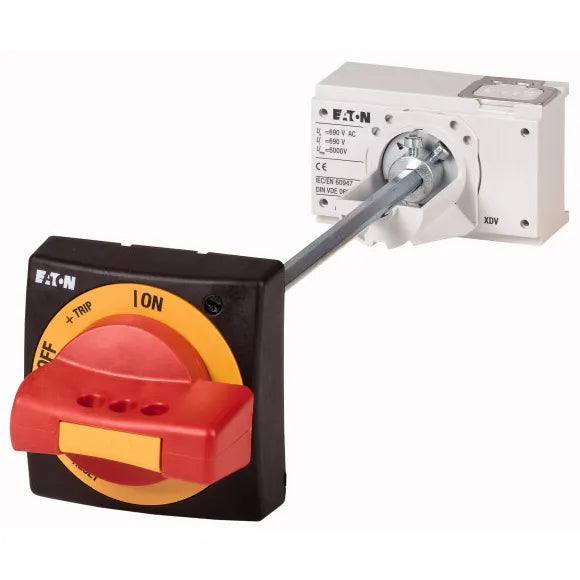 NZM2-XTVDVR Maneta giratoria montaje en puerta rojo-amarillo Tamaño 2