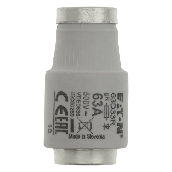 Fusible de acción ultra-rápida tipo D Clase gR cuerpo cerámico 63A 500V