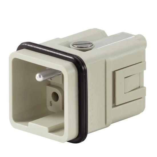 HDC HQ 5 MC Inserto macho híbrido C/Crimpada 5P+PE 16A 250V Grupo 1