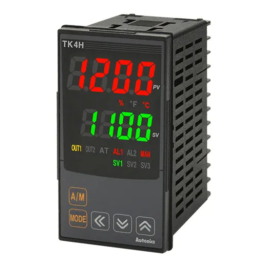 TK4H-24CR Control de temperatura DIN48WX96H 100-240VCA 0/4-20mA/SSR+Relay 2AL