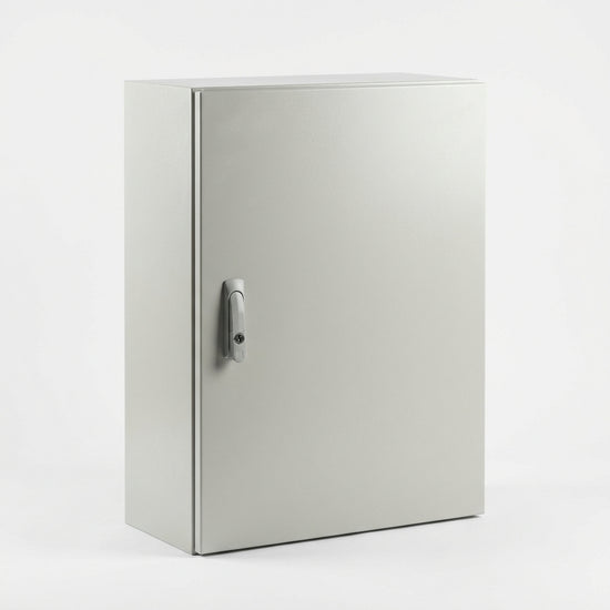 AX Gabinete mural de chapa de acero 1P 800Hx600Wx400Dmm RAL7035 IP66 NEMA 12