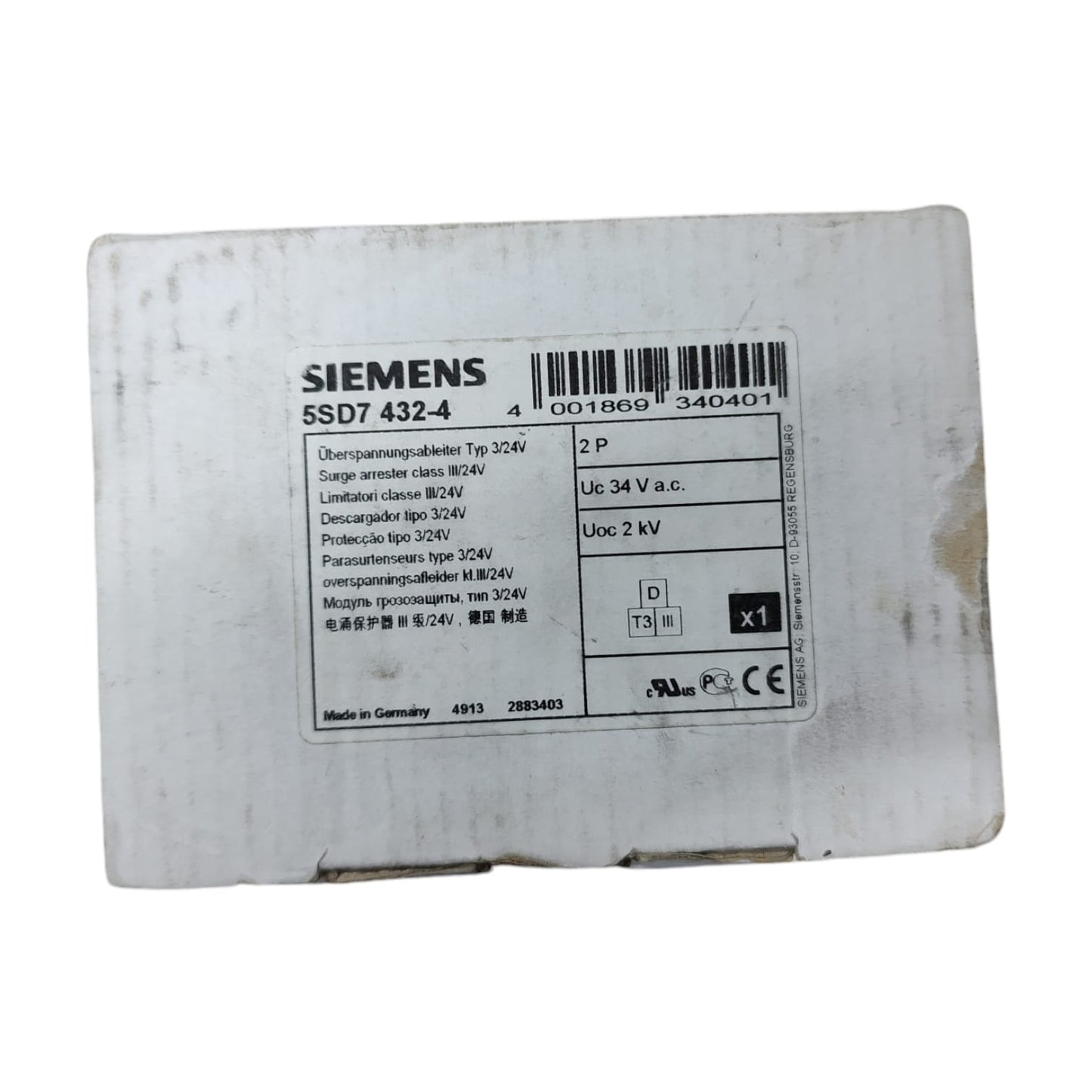 Siemens 5SD7 432-4 relé de sobrecarga