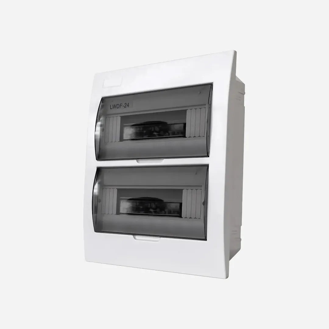 Caja de dist. p/empot 24M. 324HX274WX95Dmm Plastico ABS IP40 Vent. Trans.
