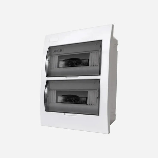 Caja de dist. p/empot 24M. 324HX274WX95Dmm Plastico ABS IP40 Vent. Trans.