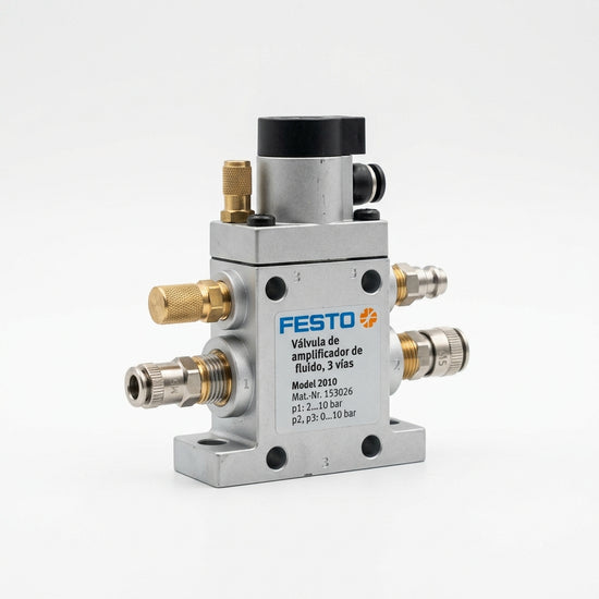 FESTO Válvula de amplificador de fluido, 3 vías Model 2010