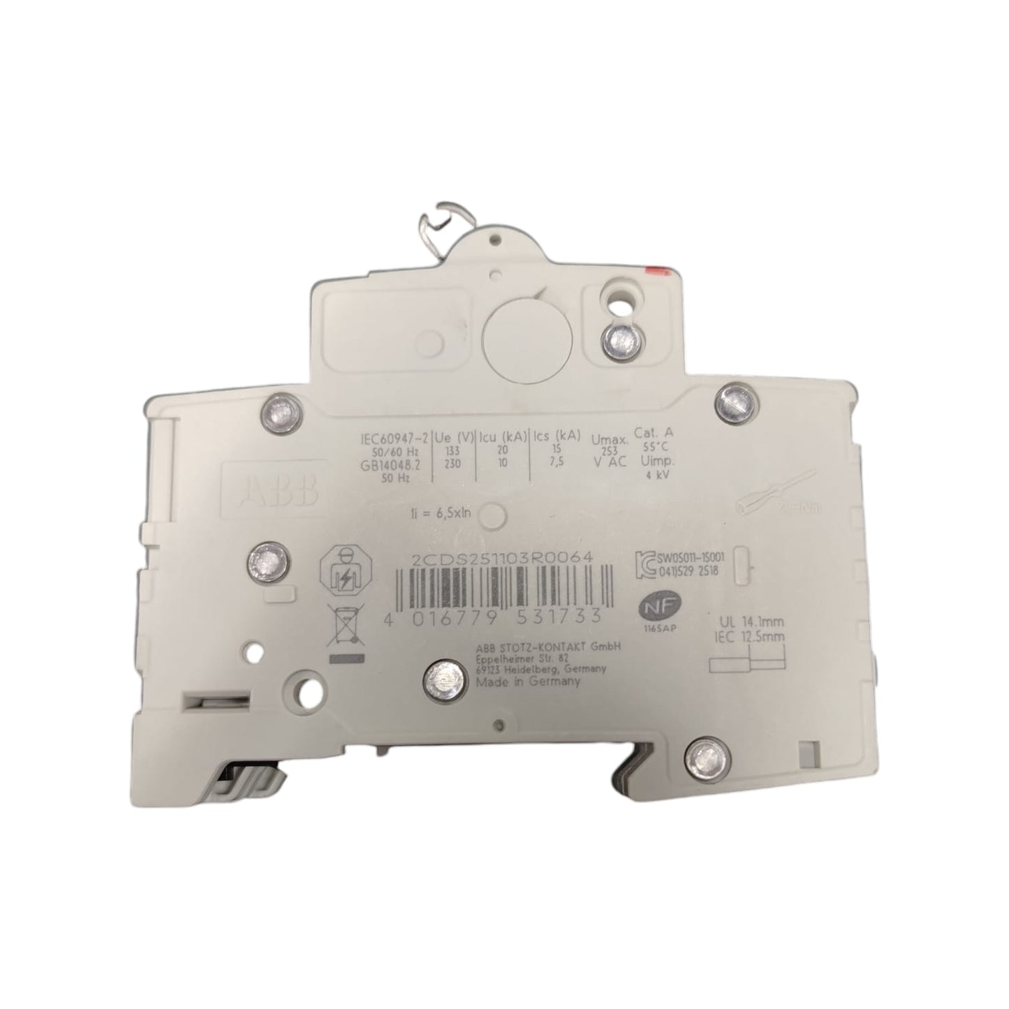 ABB	S 201-NAC6 Interruptor termomagnético