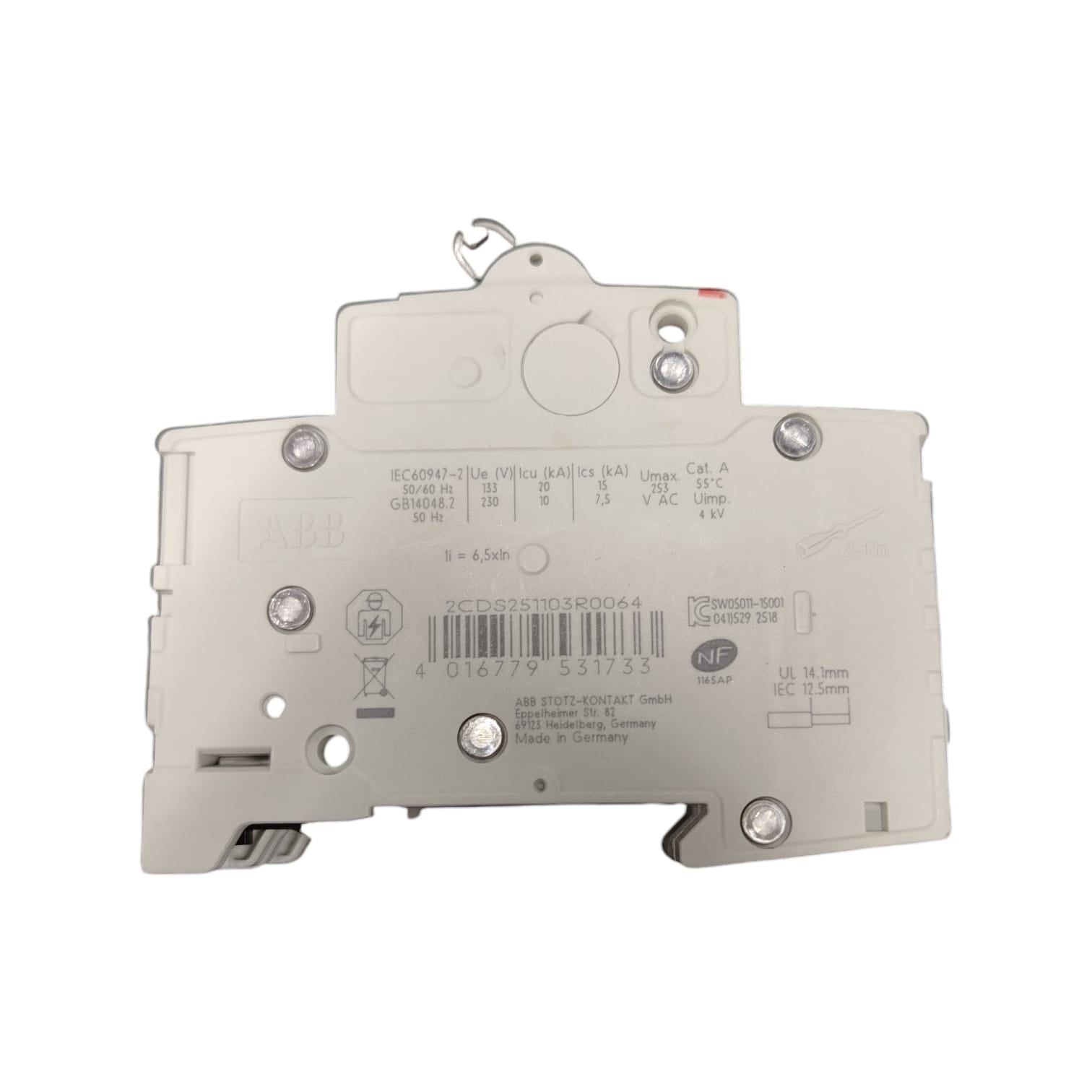 ABB	S 201-NAC6 Interruptor termomagnético