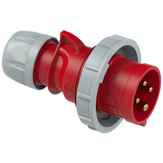 3602 Clavija aerea 3P+T 6H 16A 440V IP67 Rojo