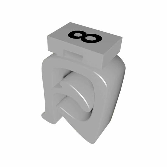 M-FIX O 2.3 GR/SW 8 Señalizador abierto de cable 12-8AWG -8- Gris 250Pz