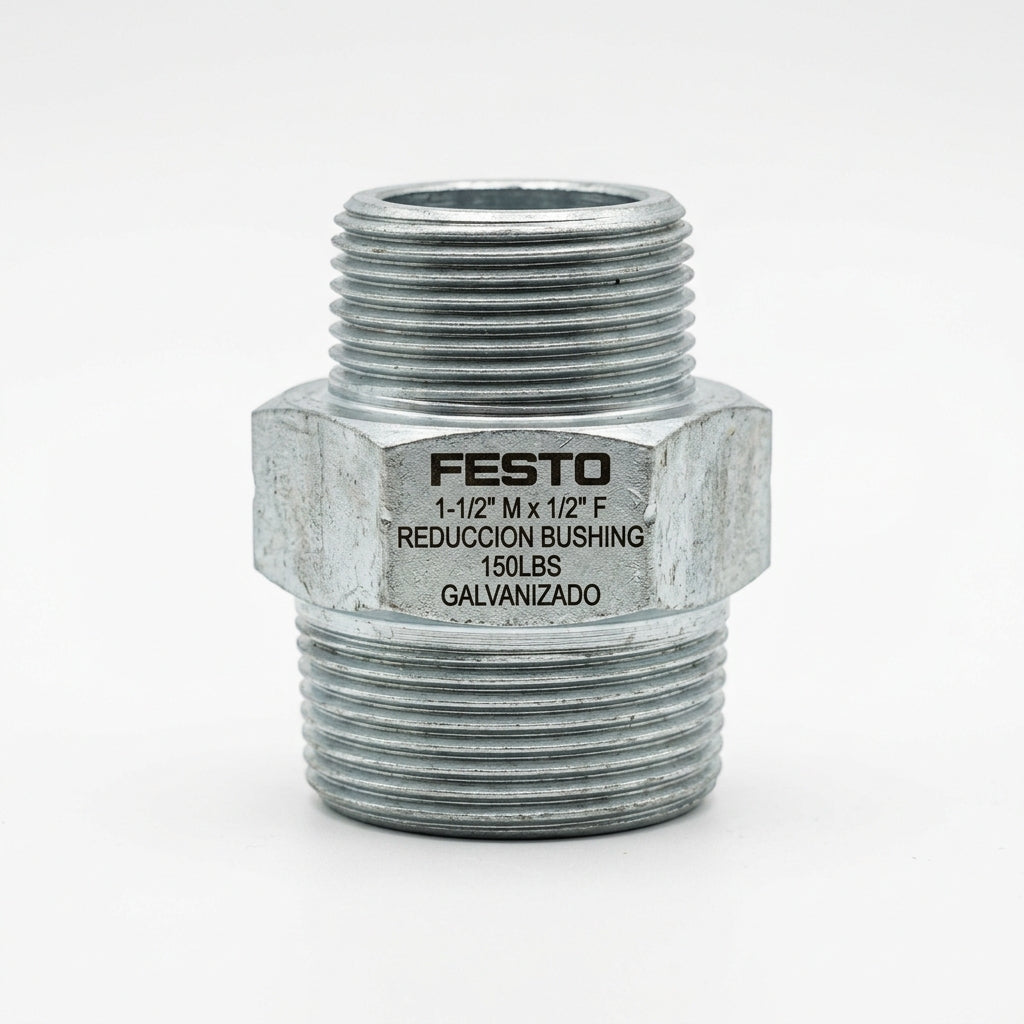 FESTO REDUCCION BUSHING DE 1-1/2" A 1/2" 150LBS GALVANIZADO