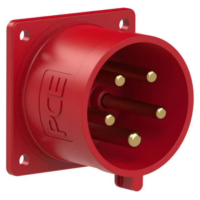 3116 Clavija empotrar/rect. 3P+N+T 6H 32A 400V IP44 Rojo